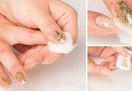 2 Techniques to remove glitter nail polish